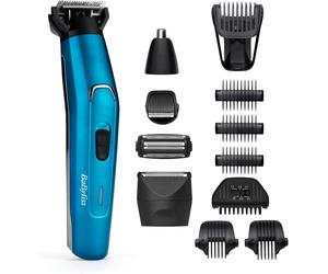 Babyliss 12 in 1 Japanese Steel Cordless Trimmer Precision Groomer For Men Blue