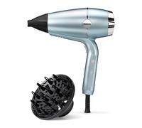 BaByliss 2100 Hydro-Fusion Hair Dryer, Smooth Blow-Dry, Ionic Anti Frizz, nozzle and curl diffuser
