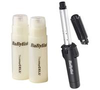 Babyliss 2583BU + 4580U Pro Cordless Portable Gas Combined 19mm Hair Styling Brush/Tong 2x Extra Free Energy Cells