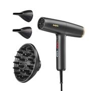 BaByliss Air Power Pro Hair Dryer, Professional & Lightweight, Graphite | High-Speed Motor, Ionic Anti-Frizz Technology, Super Quiet, 2 Nozzles & Diffuser, For All Hair Types, D6556DU