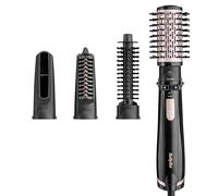 BaByliss AS200E Brush & Style Ionic rotating hot air brush set, 1000 watts, 4 attachments, black, 5-piece set