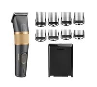 BaByliss Graphite Precision Hair Clipper for Men, Cordless Hair Clippers with 160-Minute Run Time, Fast Charge, Professional Japanese Steel Blades, 8 Comb Guides, Hard Storage Case, Black, E987U
