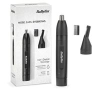 BaByliss Men E652E Nose Ear Eyebrow Hair Clipper Circular Cutting System Washable Under Tap Black