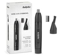 BaByliss Men E652U Nose Ear Eyebrow Hair Clipper Circular Cutting System Washable Under Tap Black
