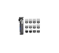 BaByliss Men Super-X Metal Series Cordless Hair Clipper - Metal Body, Japanese Steel Blades, 3h Li-Ion Power, Taper Control, 10 Guides