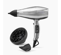 BaByliss Pro Digital 2200 Watt Professional Hair Dryer with Ionic Technology and Ceramic Coating Made in Italy, 6000E, Silver