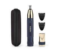 BaByliss Super-X Metal Series Nose Trimmer, Ear Eyebrow Hair Trimmer for Men, Grooming Kit, Gifts for Men (Gold/Blue)
