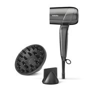 BaByliss Titanium Shine Hair Dryer - New 2025, Powerful and Compact, Ergonomic Blow Dryer, Ionic Frizz-Free Conditioning, 3 Heat & 3 Speed Settings, Metallic Grey, D6200DU