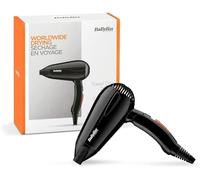 BaByliss Travel Dry 2000W Hair Dryer, Dual voltage, Worldwide, Lightweight, Compact, folding handle
