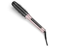 BaByliss Volume Boost Thermal Hot Brush - NEW 2025, 38mm barrel Heated Curling Brush, Ionic Frizz-Control, 4 Heat Settings, Multi-Voltage, Pink/Black, HSB200U
