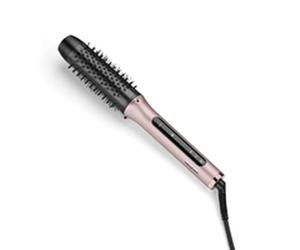 BaByliss Volume Boost Thermal Hot Brush - NEW 2025, 38mm barrel Heated Curling Brush, Ionic Frizz-Control, 4 Heat Settings, Multi-Voltage, Pink/Black, HSB200U