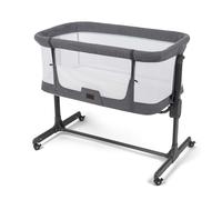 BABYLO Aurora 2-in-1 Co Sleeper, Bedside Crib & Standalone Baby Cot with mattress, 0 - 6 months (9kg), Grey