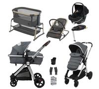BabyLo Panorama XTi Luxury Bundle & Travel System, Grey, Maxi Cosi Kori & Iora