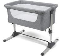Babylo Snuggle Height Adjustable, Mesh Sides, Anti-Reflux, 5cm Mattress Slate Grey,96cm Length