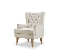 BABYLO Soothe Easy Baby Nursing Rocking Chair, Breastfeeding Chair, Lounge Chair, Static Base and Rocking Base Options, Natural