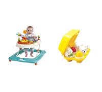 Babylo Twist About Baby Walker with Activities and Electronic Games, Height Adjustable and 120 Degree Padded Swivel seat & Tomy Toomies Hide and Squeak Eggs, Educational Shape Sorter Baby