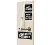 Babylock Child Door Lock with Dual-Sided Access for Lever Handles, No Drill Design that Leaves No Marks on Doors, Portable Safety Solution for Children and Pets
