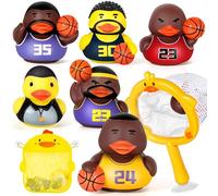 BabyLOL - No Hole Bath Toys for 1-3 Year Old Boys, Sealed Bath Toys Design Keeps Water Out, Basketball Rubber Duck, Bathtub Toys for Baby Kids