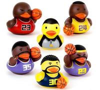 BabyLOL No Mold Bath Toys for 1-3 Year Old Kids, Sealed No Holes, Bath Toys Design Keeps Water Out, Basketball Rubber Duck, Bathtub Toys for Babies and