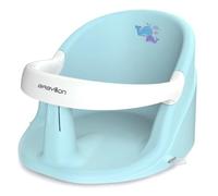 BABYLON Baby Bath Seat Nemo - Bath seat Baby 6 Months Plus, Bath seat Baby with 4 Anti-Slip Suction Cups, Back Support, Baby Shower seat and for Bathtub, Light Blue/White