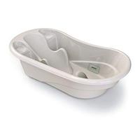 BABYLON Liner Anatomical Baby Bath with Bath Thermometer, Bath seat, Large Bath Accessories 0-6/6-36 Months, Baby Bath Non-Slip Surface, with Stopper, Grey