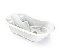 BABYLON Liner Anatomical Baby Bath with Bath Thermometer, Bath seat, Large Bath Accessories 0-6/6-36 Months, Baby Bath Non-Slip Surface, with Stopper, White