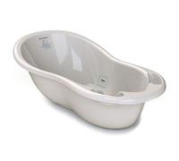 BABYLON Shuttle Bath Baby with Bath Thermometer, Large Bath Accessories 0-36 Months, Baby Bath, with Plug, Grey