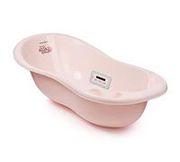 BABYLON Shuttle Bath Baby with Bath Thermometer, Large Bath Accessories 0-36 Months, Baby Bath, with Plug, Pink