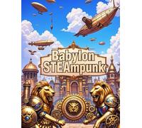 Babylon Steampunk Coloring Book: Intricate Line Art of Ancient Airships, Ziggurats, Gears, and Fantasy Cities for Adults and Teens (Steampunk Art & Architecture Coloring Book Series)