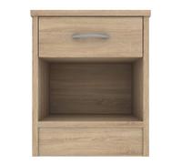 babylon wooden bedside cabinet with 1 drawer in oak