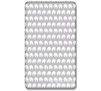 Babymam 100% Cotton 160x80cm Cot Sheets With Printed Design for Baby Junior Travel Cot Bedding Cotbed Sheet Toddler Bed (Elephants Grey)