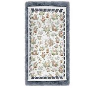BABYMAM 120x60cm Fitted Sheet 100% Cotton for Baby Cot Animals in the Forest