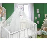 Babymam Baby Canopy Drape Mosquito Net With Holder To Fit Cot & Cot Bed Pink Bears