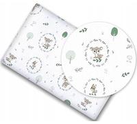 BABYMAM Baby Fitted Cot Bed Sheet Printed 100% Cotton Mattress 140x70cm Fairy-tale Forest
