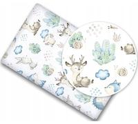 BABYMAM Baby Fitted Sheet 100% Cotton Mattress Toddler Bed 160x80cm Wolf in the Forest