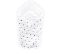 Babymam Baby Swaddle Wrap Infant Bedding Blanket/Cotton Newborn Duvet Quilt Envelope 0 to 3 Months (Grey stars on white background)