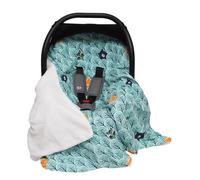 Babymam Car Seat Baby Kids Blanket Reversible Wrap Double Sided 100x100 White/Fox in the Forest