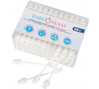 BABYMAM Soft Cotton Buds with Limiter for Babies 100% Paper Stick 55Pcs/Pack