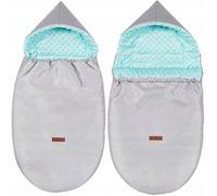 BABYMAM Universal Hooded Footmuff Pushchair Stroller Buggy Dimple Light Grey/Mint