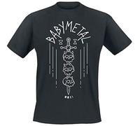 Babymetal T Shirt Skull Sword Band Logo Official Black S