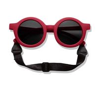 BABYMOCS Baby Sunglasses, 0-1.5 Years, Bioplastics & Polarised, Round Sunglasses, Baby Boys & Girls, BPA-Free, 100% UV Protection, with Strap and Flexible, Swedish Design Sunglasses for Toddlers, red
