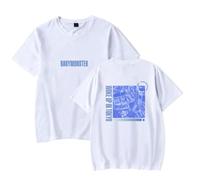 Babymonster Merch Woke Up in Tokyo Tee Fashion Men Women Short Sleeve Shirt Cool T-Shirt (White,4XL)