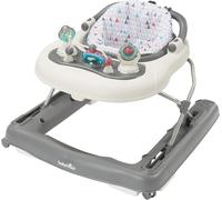 Babymoov Baby Walker 2-in-1 Evolutive, Compact, Musical, Zinc - From 9 months