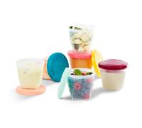 Babymoov Babybols Airtight Baby Food Storage Containers, Weaning Pots, Multicolor 250 ml, Pack Of 6