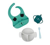 Babymoov LEARN'ISY baby feeding set, silicone toddler weaning set, 15-24 months, Dog