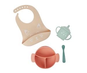 Babymoov LEARN'ISY baby feeding set, silicone toddler weaning set, 15-24 months, Fox