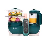 Babymoov Nutribaby(+), 6-in-1 Multi-Purpose Food Processor, Steam Cooker, Blender, Large Capacity for Baby, Ideal for Batch Cooking, Opal Green