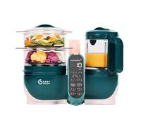 Babymoov Nutribaby(+), 6-in-1 Multi-Purpose Food Processor, Steam Cooker, Blender, Large Capacity for Baby, Ideal for Batch Cooking, Opal Green