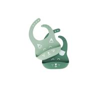Babymoov Set of 2 BIB'ISY silicone bibs, with front pocket