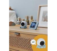 Babymoov Yoo Roll Twin Set Bundle Wire-Free 3.5" Video Baby Monitor- 2 cameras, One Colour One Colour
